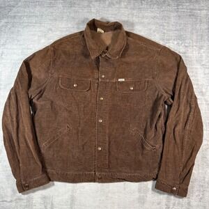 Great Western Garments GWG Jacket Mens 50 Brown Vintage 70s Corduroy Cropped